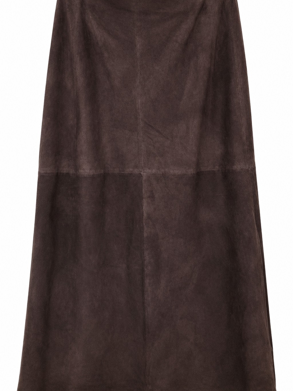 Harold's 100% Goat Suede Women's Dark Brown Maxi Skirt NWT